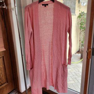 Long Pink Relativity Cardigan with Pockets